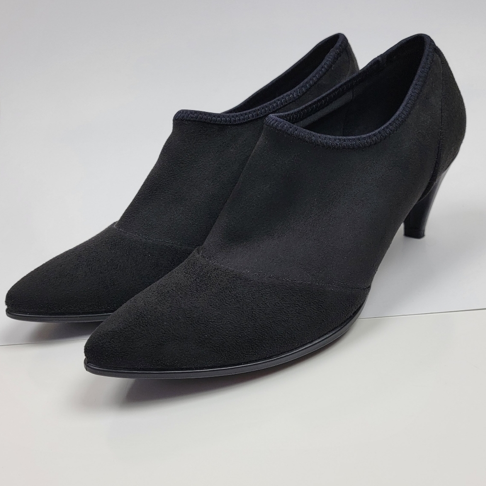 Ecco Shape 45 Pointy Sleek Slip On Heels Booties 39 - Picture 3 of 11